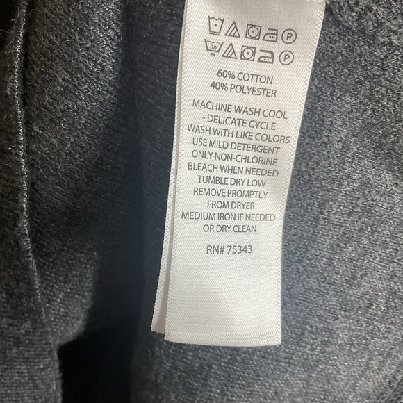 Akini Knit Tunic Women's 2X Grey &‎ Black Pullover Sweater Cotton/Polyester - Picture 5 of 8